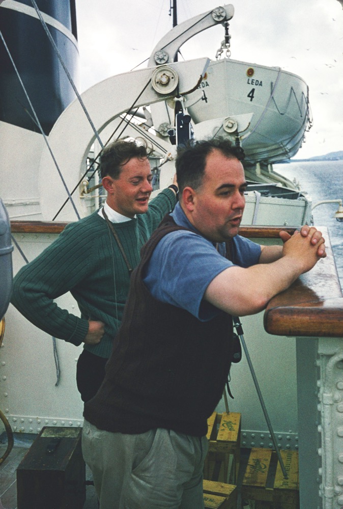 Terry Else & John Slater on the Leda on passage to Norway