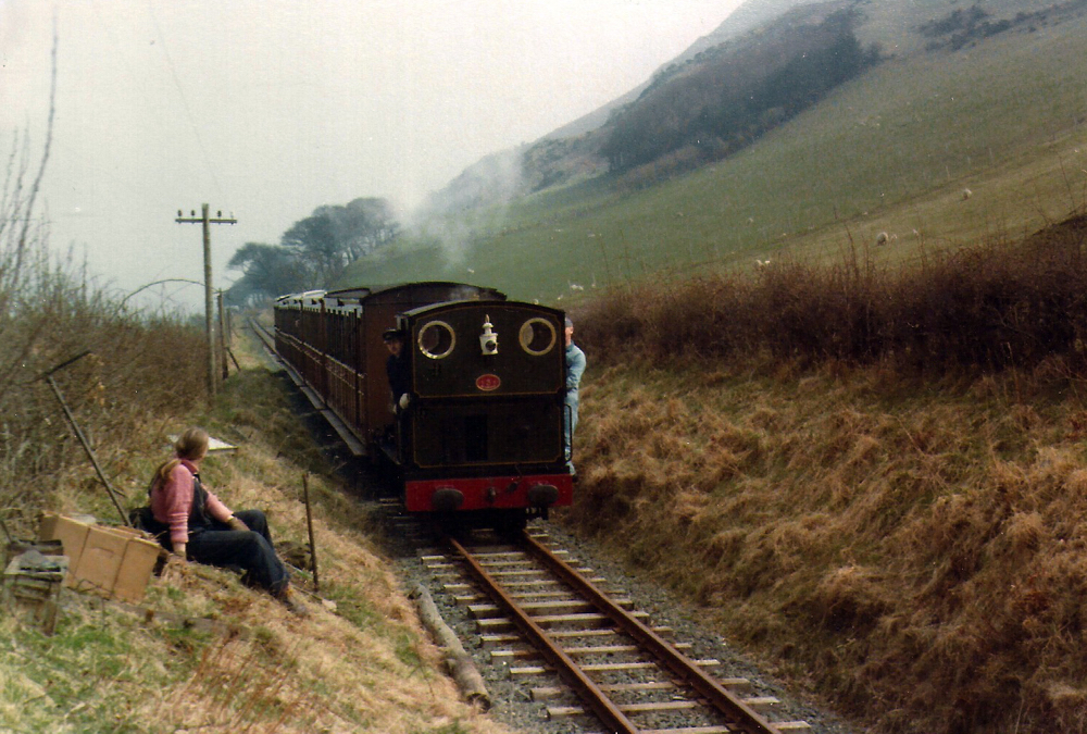 Eileen Lee watches the down train