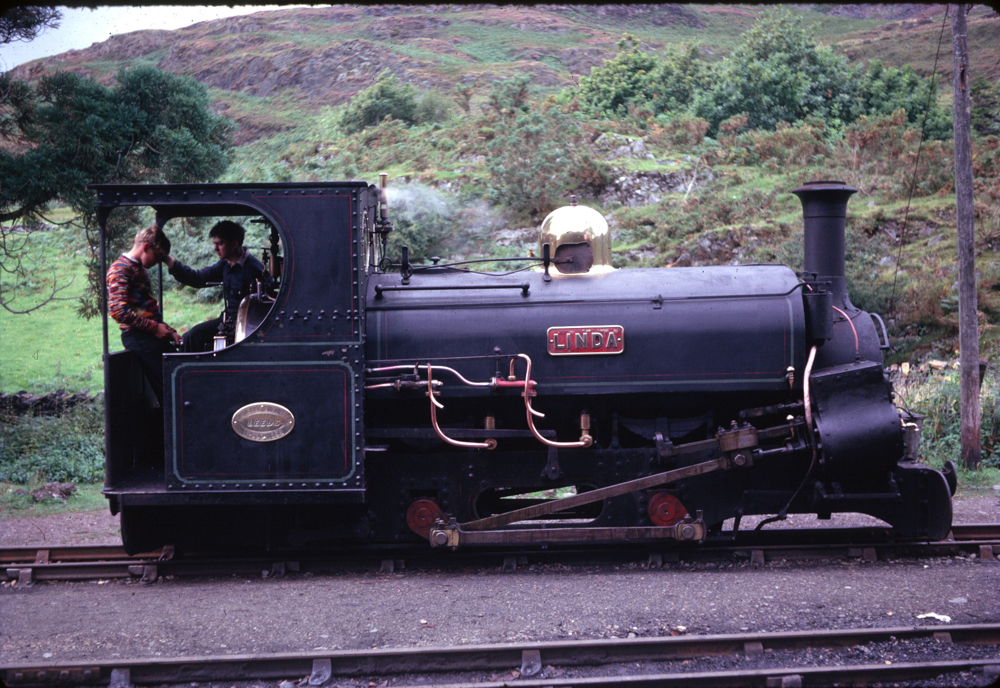Linda resting after piloting Prince with me on the far side of the footplate.