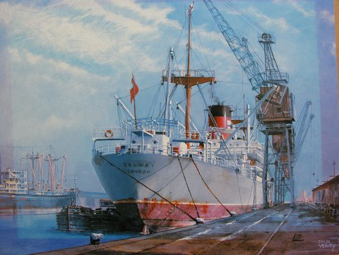 A pianting of MV Galway