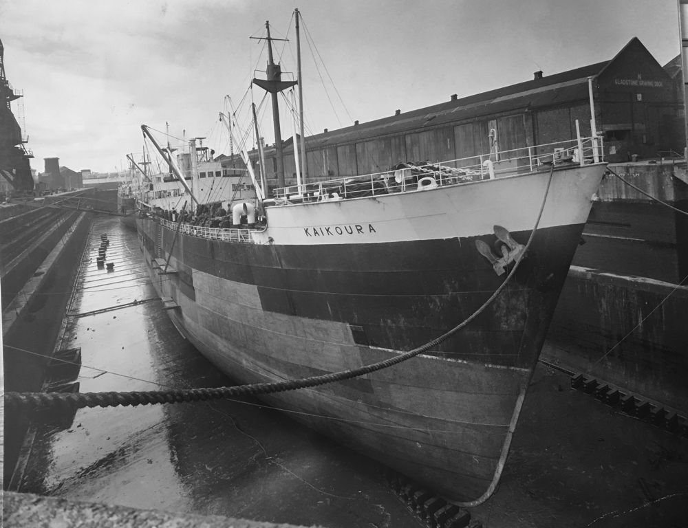Kaikoura in drydock in LIverpool